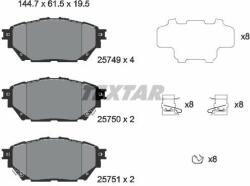 TEXTAR set placute frana, frana disc TEXTAR 2574901 (2574901)