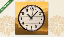 Vászonkép óra, Partner Kollekció: A Bükk-hegység vonulatai reggeli párában(25x25 cm C01)