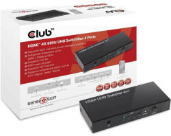 Club 3D SenseVision HDMI 2.0 UHD 4 port Switchbox (CSV-1370)