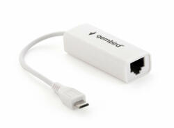 Gembird NIC-MU2-01 microUSB 2.0 LAN Adapter for mobile devices White (NIC-MU2-01)