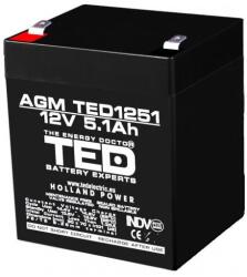 Ted Electric Acumulator AGM VRLA TED Battery Expert Holland TED003157 (TED003157 / TED1251)