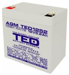 Ted Electric Acumulator AGM VRLA High Rate TED003287 TED1252 (TED003287 / TED1252 / 12V 5,2A)