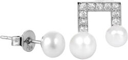 JwL Luxury Pearls Cercei perle asimetrice cu zircon JL0415