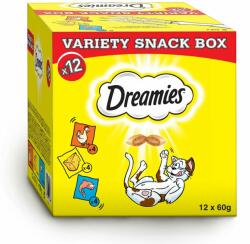Dreamies Variety Snack Box Recompense pentru pisici cu gust de pui, branza si somon 720 g