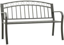 vidaXL Bancă de grădină, gri, 120 cm, oțel (319586)