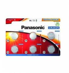 Panasonic Baterie buton litiu PANASONIC CR2025, 3V, 6 buc. într-un blister /preț pentru 6 buc. /
