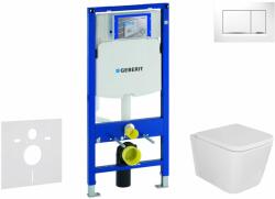 Geberit Duofix - Set pentru montare încastrată, toaletă Arkas și capac softclose, clapetă Sigma30, alb/crom SANI11CA3108 (SANI11CA3108)