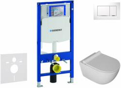 Geberit Duofix - Set pentru montare încastrată, toaletă Gaia și capac softclose, clapetă Sigma30, alb/crom SANI11CA3106 (SANI11CA3106)