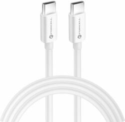 Forcell C339 kábel - Type-C (USB-C) / Type-C (USB-C) fehér kábel, 2m, 5A
