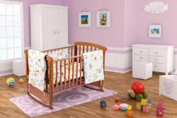 SomnArt Set patut bebe, Somnart, cearceaf cu elastic pentru saltea 60x120x10, pernuta 37×55, pilota 100×105, aparatori 180x45, model Jungle Relax KipRoom Lenjerii de pat bebelusi‎, patura bebelusi