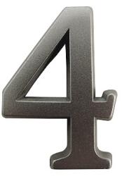 JKH Ajtószám öntapadós matt ezüst "4" 4, 5cm (3970174)