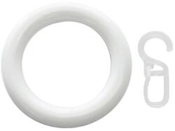 JKH Függönykarika műanyag d=40 kampóval fehér (10 db) (3704052)