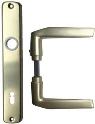 JKH Ajtókilincs 410 + ajtócím 90mm normál kulcslyukas F2 eloxált (3986637)