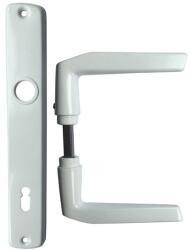 JKH Ajtókilincs 410 + ajtócím 90mm normál kulcslyukas fehér (3986641)