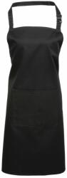 Premier Workwear Șorț de bucătărie cu cordon de gât și buzunar - Neagră (PR154-1000143205)