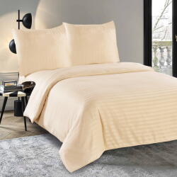  Lenjerie de pat hoteliera din microfibra JASMINE sampanie - dunga 2 cm Dimensiune lenjerie de pat: 70 x 90 cm | 140 x 200 cm Lenjerie de pat