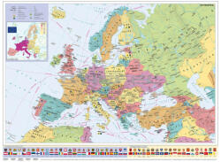 Stiefel Európa országai és az Európai Unió térképe (keretezett)