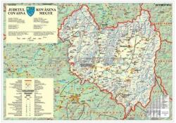 Stiefel Kovászna megye (Románia) térképe, tűzhető, keretes