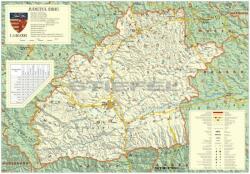 Stiefel Szeben megye (Románia) térképe, tűzhető, keretes
