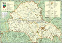 Stiefel Brassó megye (Románia) térképe, tűzhető, keretes