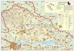Stiefel Muraköz megye (Horvátország) térképe, tűzhető, keretes