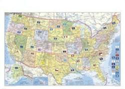 Stiefel USA politikai térképe, tűzhető, keretes