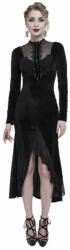 Devil Fashion Rochie pentru femei DEVIL FASHION - Neagră Vintage Gothic Mătase Slit Lung Mâneci Lungi Fishtail Party - ESKT039