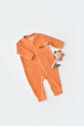 BabyJem Salopeta cu maneca lunga si fermoar din 80%bumbac organic si 20% poliester - portocaliu, baby cosy (marime: 6-9 luni) - bekid - 122,02 RON