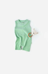 BabyJem Salopeta fara maneci si panataloni scurti - 100% bumbac organic - mint, baby cosy (marime: 3-6 luni)