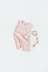BabyJem Salopeta fara maneci si panataloni scurti - 100% bumbac organic - roz, baby cosy (marime: 9-12 luni)
