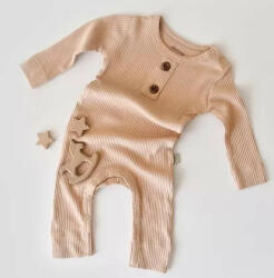 BabyJem Salopeta cu maneca lunga si panataloni lungi din bumbac organic si modal - somon (marime: 0-3 luni)
