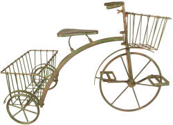 Clayre & Eef Suport flori fier verde antichizat Bicicleta 61x29x45 cm (6Y4841)