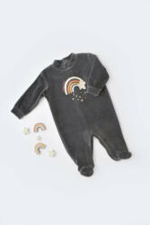 BabyJem Salopeta curcubeu cu maneca lunga si botosei din 80%bumbac organic si 20% poliester - antracit, baby cosy (marime: 3-6 luni) - bekid - 122,02 RON
