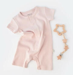 BabyJem Salopeta cu panataloni scurti - 100% bumbac organic - roz, baby cosy (marime: 3-6 luni)
