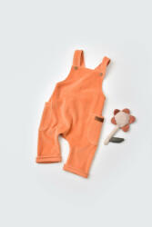 BabyJem Salopeta velvet cu bretele din 80%bumbac organic si 20% poliester - portocaliu, baby cosy (marime: 18-24 luni)