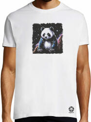 Magnolion Pixelart Panda Galaxisban v1 póló