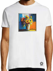 Magnolion Absztrakt expresszionista váza virágokkal v1 póló