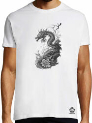 Magnolion Vintage japán sárkány tetoválás v1 póló