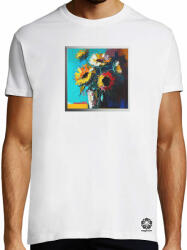 Magnolion Absztrakt expresszionista váza virágokkal v2 póló