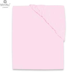 MimiNu by Kieczmerski MimiNu, cearceaf jersey cu elastic, roz, 80x160 cm