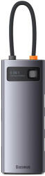 Baseus Metal Gleam Series 6 az 1-ben hub, USB-C - 3x USB 3.0 + USB-C PD + microSD/SD