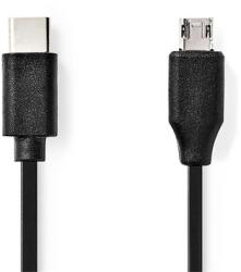 Nedis CCGP60750BK10 USB kábel 1 M USB 2.0 USB-C Micro-USB B Fekete (CCGP60750BK10)