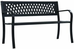 vidaXL Bancă de grădină din oțel, negru, 120 cm (319582)
