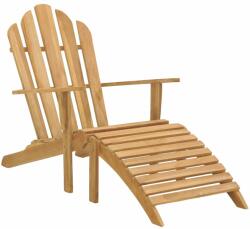 vidaXL Scaun Adirondack cu suport de picioare, lemn masiv de tec (316165)