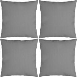 vidaXL Perne decorative, 4 buc. , gri, 60x60 cm, material textil (314354)