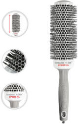 Olivia Garden Perie profesionala de par XL 45mm Expert Blowout Speed Wavy Bristle White&Grey (5414343020260)