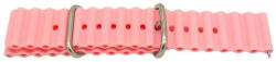  Curea silicon roz cutată cu telescop QR 22mm - 63052 - ceas-shop