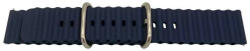  Curea silicon albastru navy cutată cu telescop QR 20mm - 63043 - ceas-shop