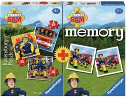 Ravensburger Puzzle + Joc Memory Pompierul Sam, 25/36/49 Piese - RVSPC06910 (RVSPC06910)
