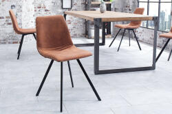 Invicta Set 4 scaune dining Amsterdam cu tapiterie din microfibra (38365)